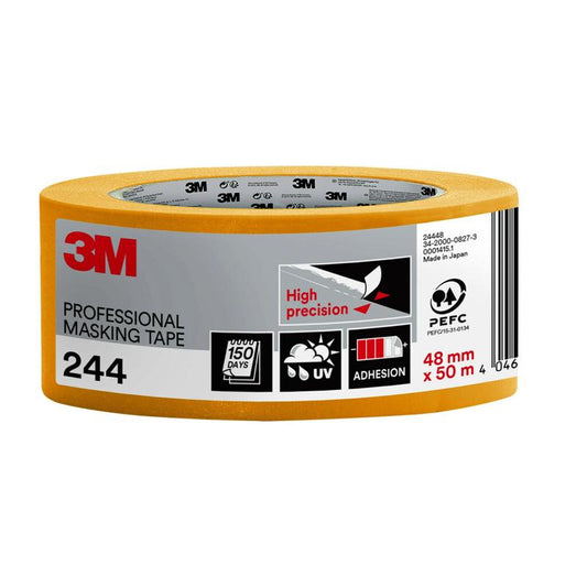 3M™ Painter's Masking Tape 244, 50 m - bandă de mascare pentru lucrări de vopsire