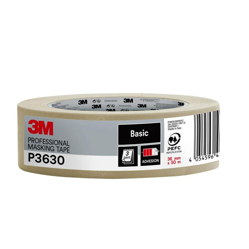 3M™ Painter's Masking Tape P3630, bandă de mascare pentru lucrări precise de vopsire