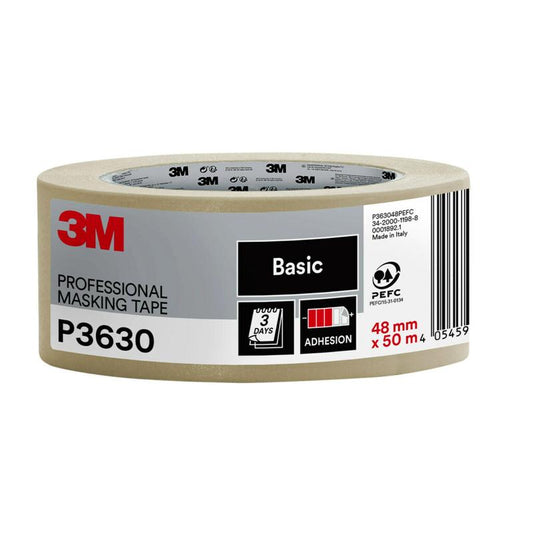 3M™ Painter's Masking Tape P3630, bandă de mascare pentru lucrări precise de vopsire