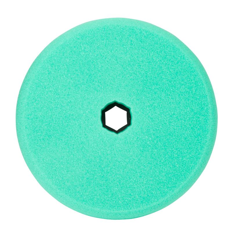 3M™ Perfect-It™ tampon de lustruire din spumă grosieră, sistem de conectare rapidă, verde, plat, 150 mm, 50878 | Pachet (1 bucata)