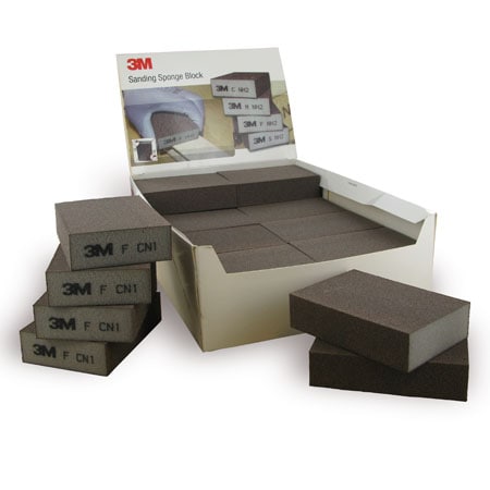 Burete de șlefuit 3M™, 68 mm x 100 mm x 26 mm, A, moale, fin, pe patru fețe | Pachet (24 bucăți)