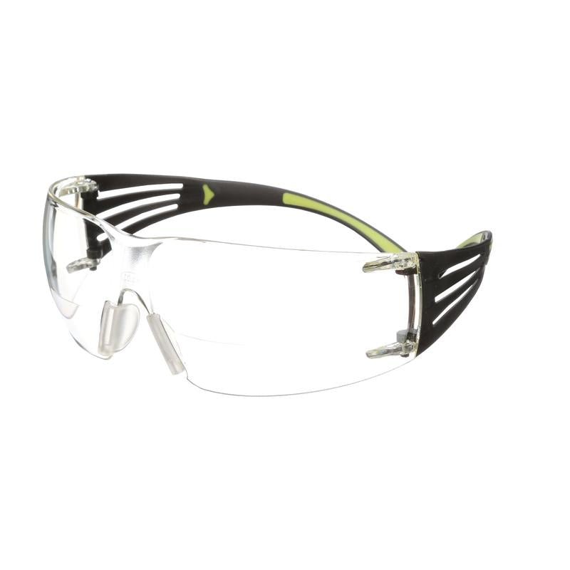 Ochelari de protecție pentru cititor 3M™ SecureFit™ 400, temple negre/verzi, acoperire anti-zgârieturi/anti-aburire, lentilă Power Clear +2,0, SF420AS/AF-EU, 20 per pachet | Pachet (1 bucata)
