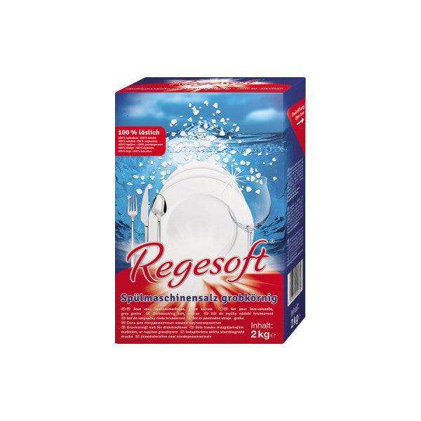 Regesoft mașină de spălat vase sare specială granulație | Cutie (2 kg)