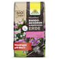 Ein 40-Liter-Sack Neudorff Shop's NeudoHum Rhododendron & Hortensien Erde, ein Substrat mit niedrigem pH-Wert. Auf der Verpackung sind blühende Rhododendren und Hortensien abgebildet, mit ausführlicher Produktinformation in deutscher Sprache.