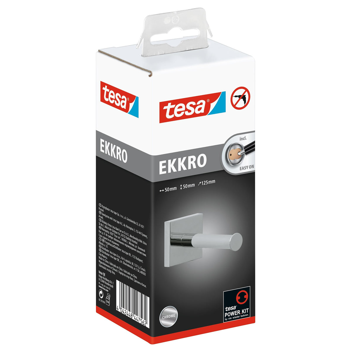 tesa Ekkro Ersatzrollenhalter, verchromt, inkl. Klebelösung