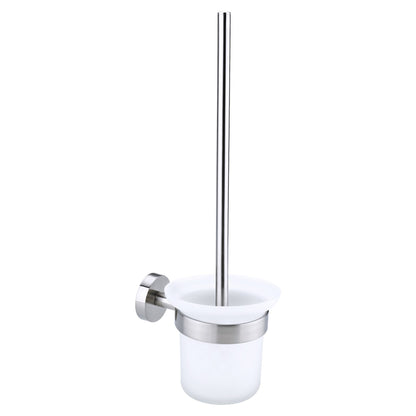 tesa MOON WC-Bürste, Edelstahloptik, inkl. Klebelösung