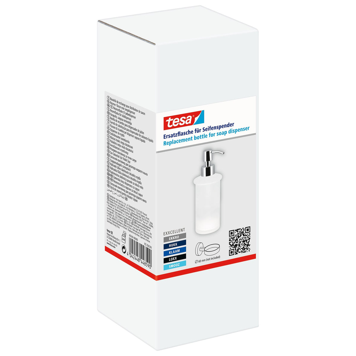 tesa Ersatzflasche für Seifenspender Ekkro, Hukk, Smooz, Klaam, Loxx