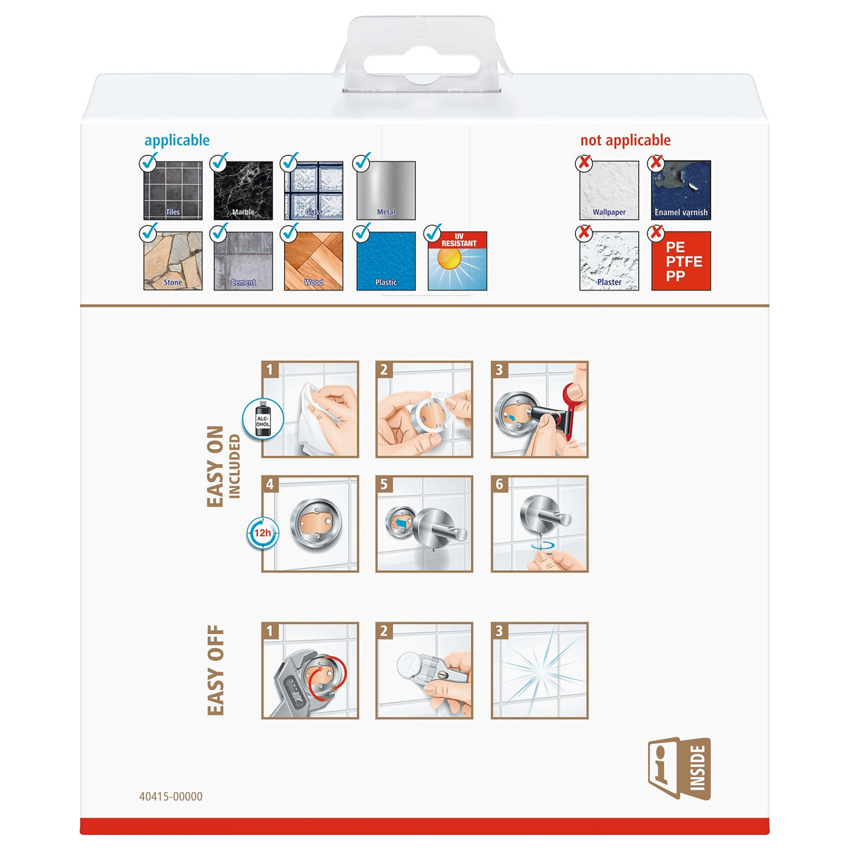 tesa EXXCLUSIV Toilettenpapierhalter m. Ablage, inkl. Klebelösung