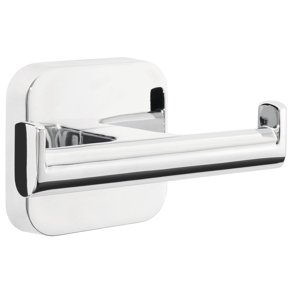 tesa ELEGAANT Design-Haken doppelt, Metall, verchromt, inkl. Klebelösung
