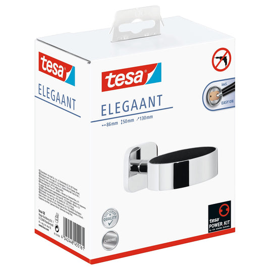 Suport pentru uscător de păr tesa ELEGAANT, cromat, design elegant, inclusiv soluție de fixare