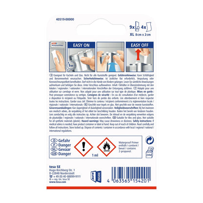 tesa Powerstrips Waterproof XL, Nachfüllpackung, selbstklebende Befestigungslösung für Bäder, weiß