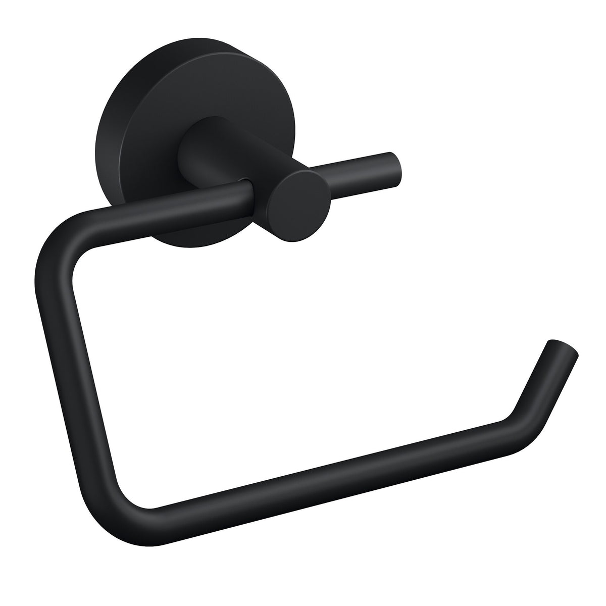 tesa MOON BLACK Toilettenpapierhalter, schwarz matt, inkl. Klebelösung