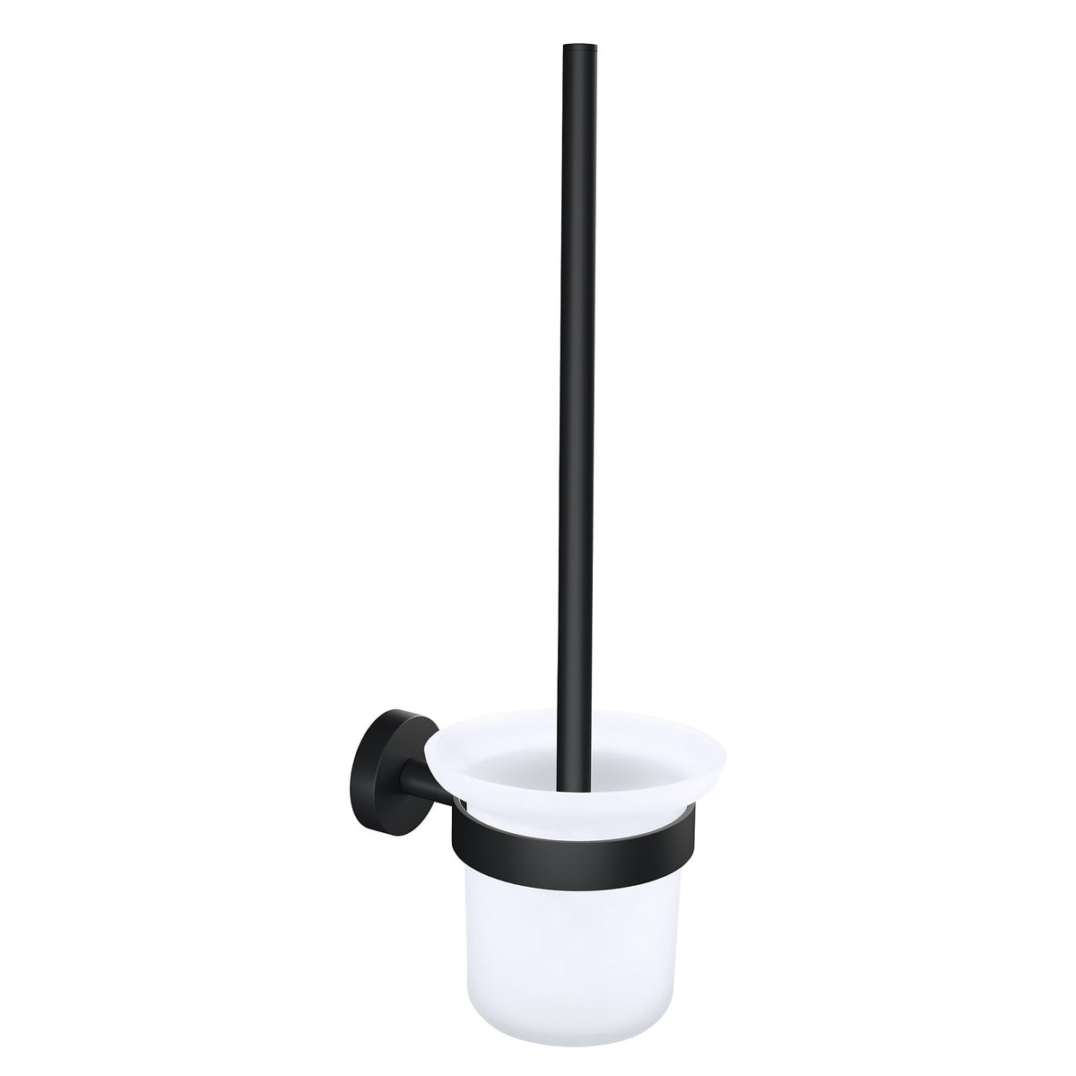 tesa MOON BLACK WC-Bürstenhalter, schwarz matt, inkl. Klebelösung