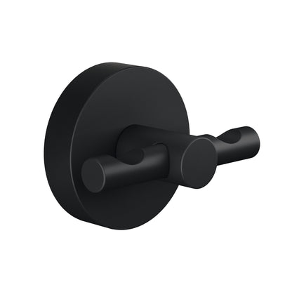 tesa MOON BLACK Bademantelhaken, schwarz matt, inkl. Klebelösung