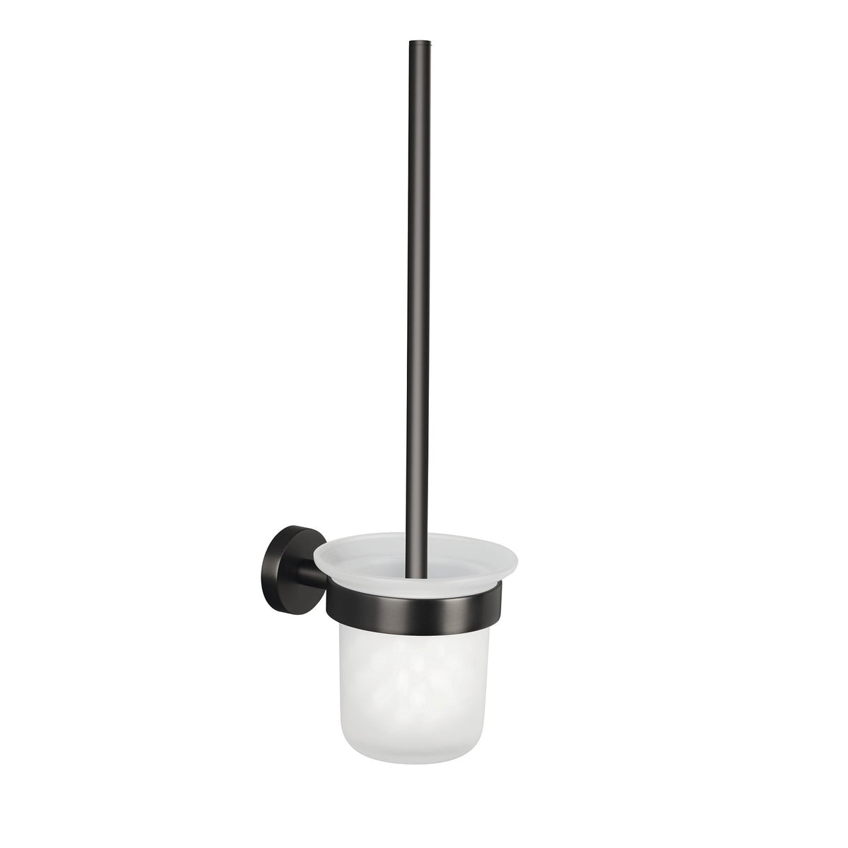 tesa MOON Graphite Toilettenbürste, selbstklebend, Metall PVD beschichtet