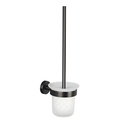 tesa MOON Graphite Toilettenbürste, selbstklebend, Metall PVD beschichtet