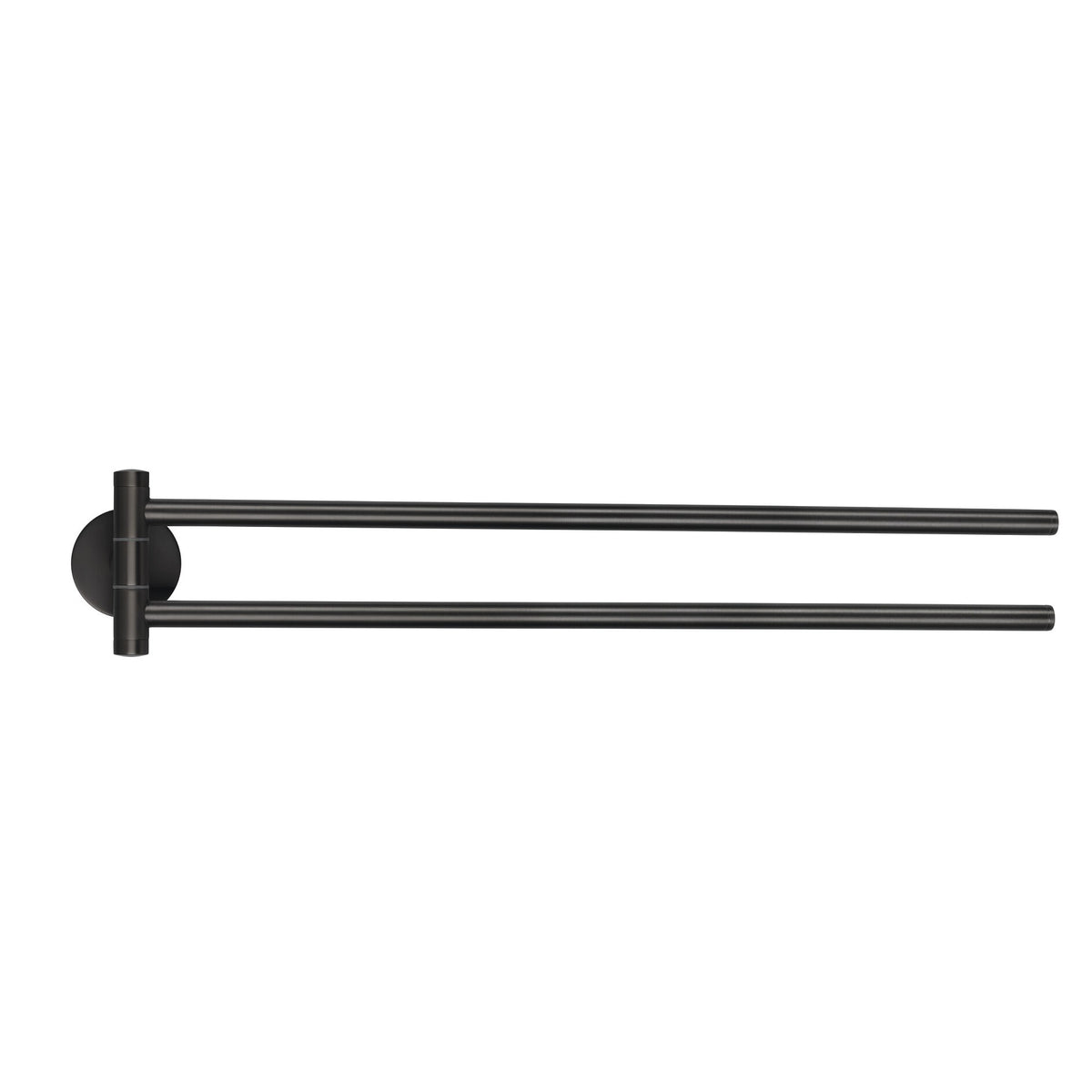 tesa MOON Graphite Zweiarmiger Handtuchhalter, selbstklebend, Metall PVD beschichtet