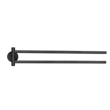 tesa MOON Graphite Zweiarmiger Handtuchhalter, selbstklebend, Metall PVD beschichtet