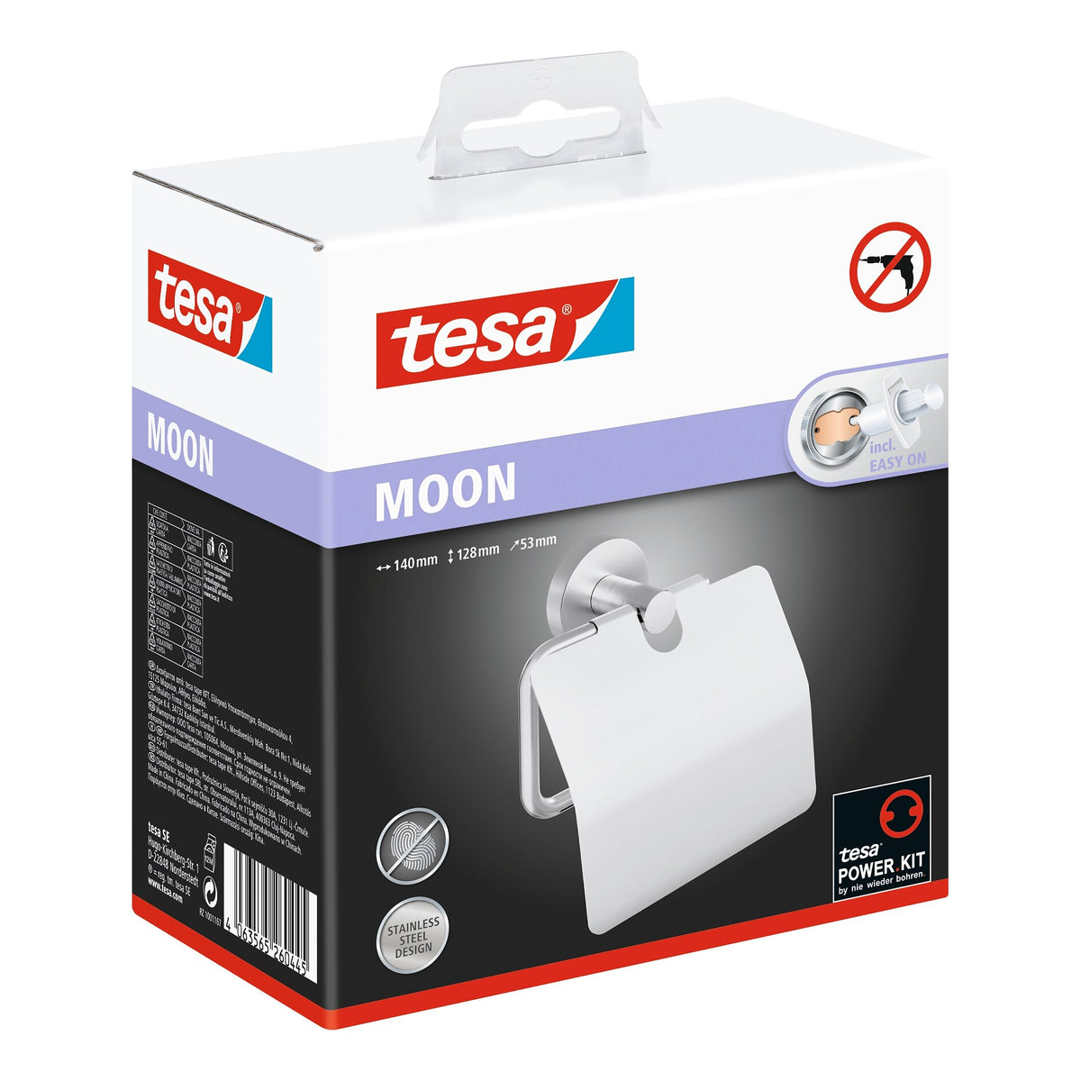 tesa MOON WC Papierhalter mit Deckel