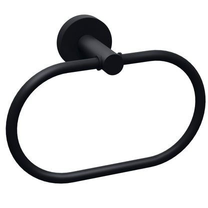tesa MOON BLACK Handtuchring, selbstklebend, schwarz pulverisierter schwarz