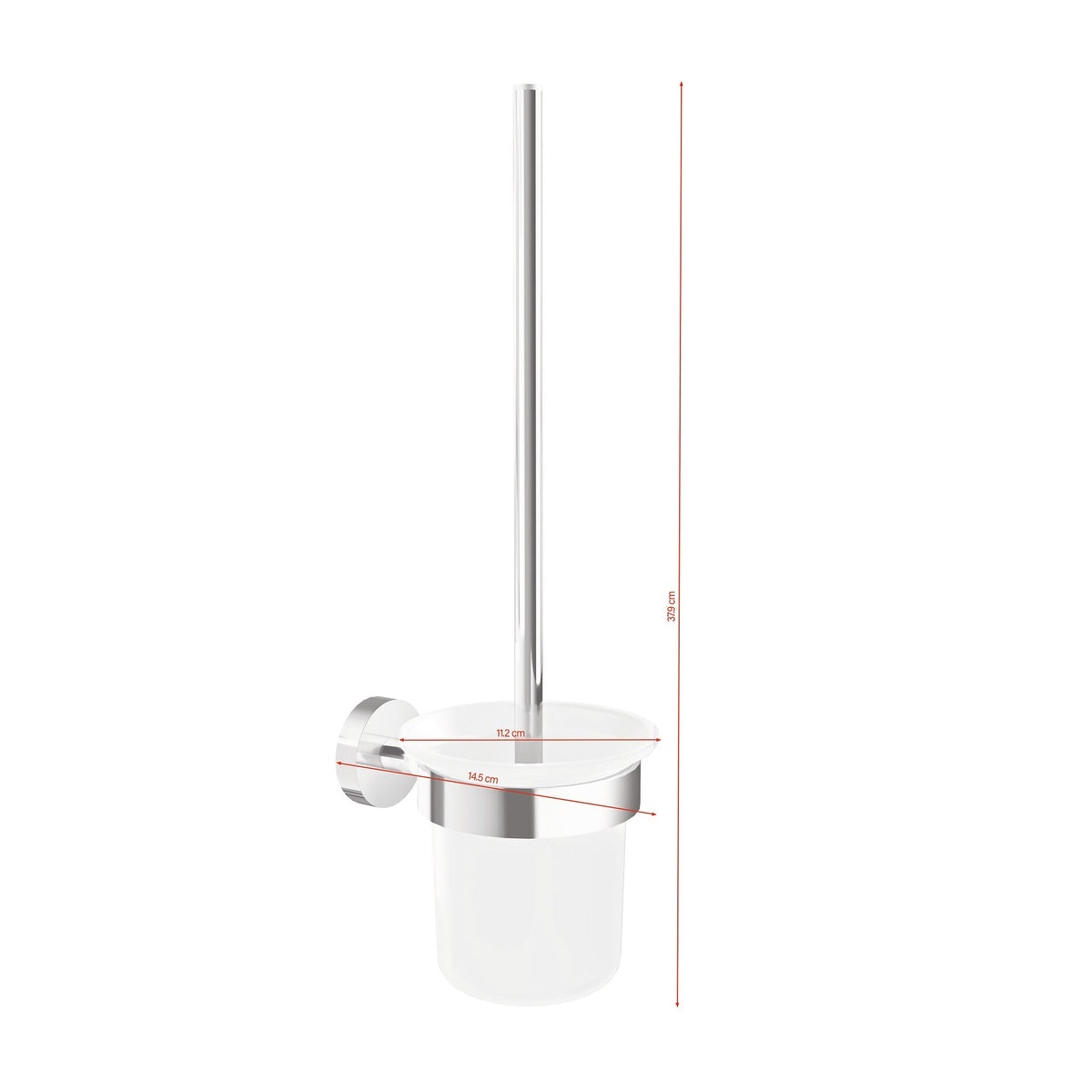 tesa SMOOZ Toilettenbürste, selbstklebend, verchromtes Metall
