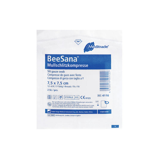 Compresa de tifon BeeSana®, sterilă, de 12 ori (50 bucăți)
