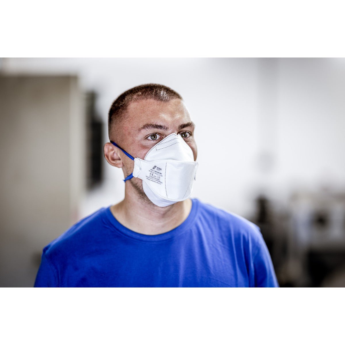 NITRAS SAFE AIR PRO, masca respiratorie, alba, EN 149, cutie 15 bucati calitate premium | Pachet (15 bucăți)