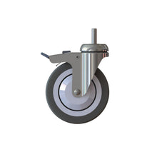 Das TASKI Trolley Rad - Standard von Diversey Deutschland GmbH & Co. OHG ist ein 125 mm großes, schwenkbares Rad mit Bremse, mit dunklem Gummirand und Metallkern, das für den TASKI Trolley entwickelt wurde. Die Packung enthält 1 Rad.