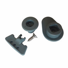 Pe un fundal alb se află încuietoarea de rezervă DI Protect pentru uși (1 bucată) de la Diversey Deutschland GmbH & Co. OHG, care este concepută ca încuietoare de rezervă pentru ușa laterală a unui cărucior DI Protect și oferă o protecție fiabilă.