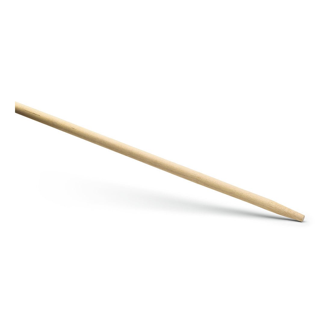 Un singur mâner de dispozitiv Nölle Profi Brush 28x1.400 mm de la Nölle Profi Brush Bürsten- & Pinseltechnik e.K. cu capăt ascuțit este plasat oblic pe un fundal alb uni și aruncă o umbră slabă.