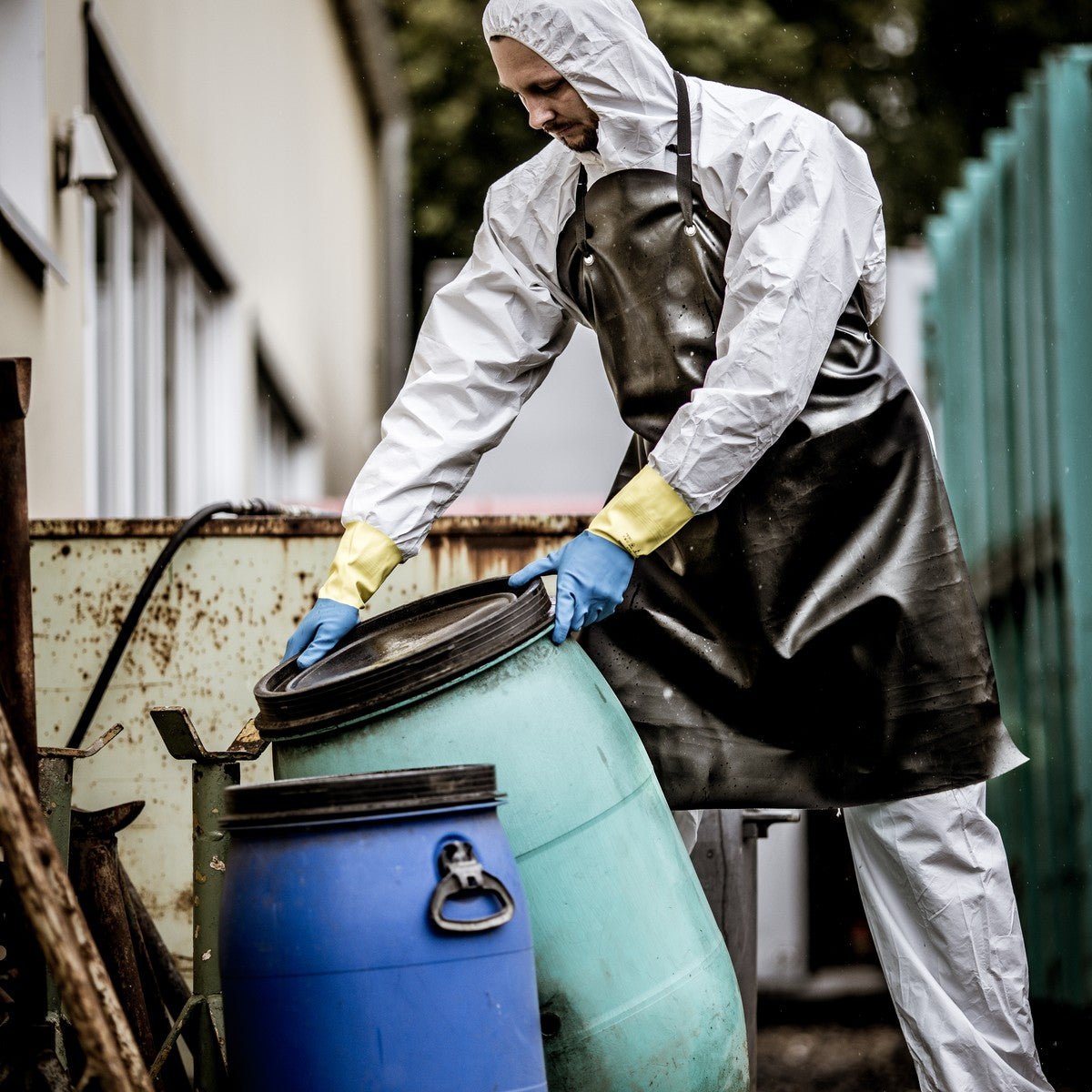 NITRAS DUAL BARRIER, manusi de protectie chimica, galben/albastru