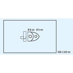 Hartmann Fdrape P drap de artroscopie 245x320 KR P6 | Pachet (6 bucăți)