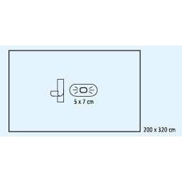 Pânză pentru extremități FD PP 245x320* 3cm* wrap creponat | Pachet (10 bucăți)