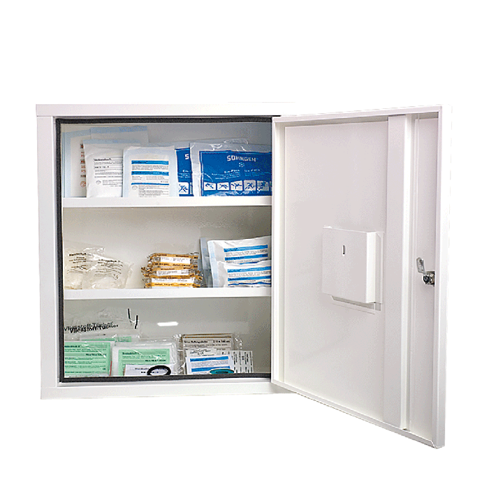Verbandschrank EUROSAFE weiß Füllung Standard DIN 13169
