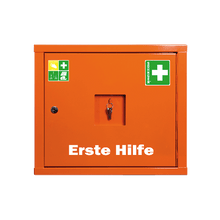 Verbandschrank JUNIORSAFE orange mit Füllung Standard DIN 13157