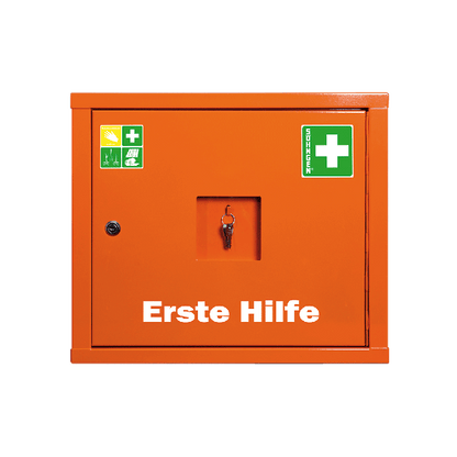 Verbandschrank JUNIORSAFE orange mit Füllung Standard DIN 13157
