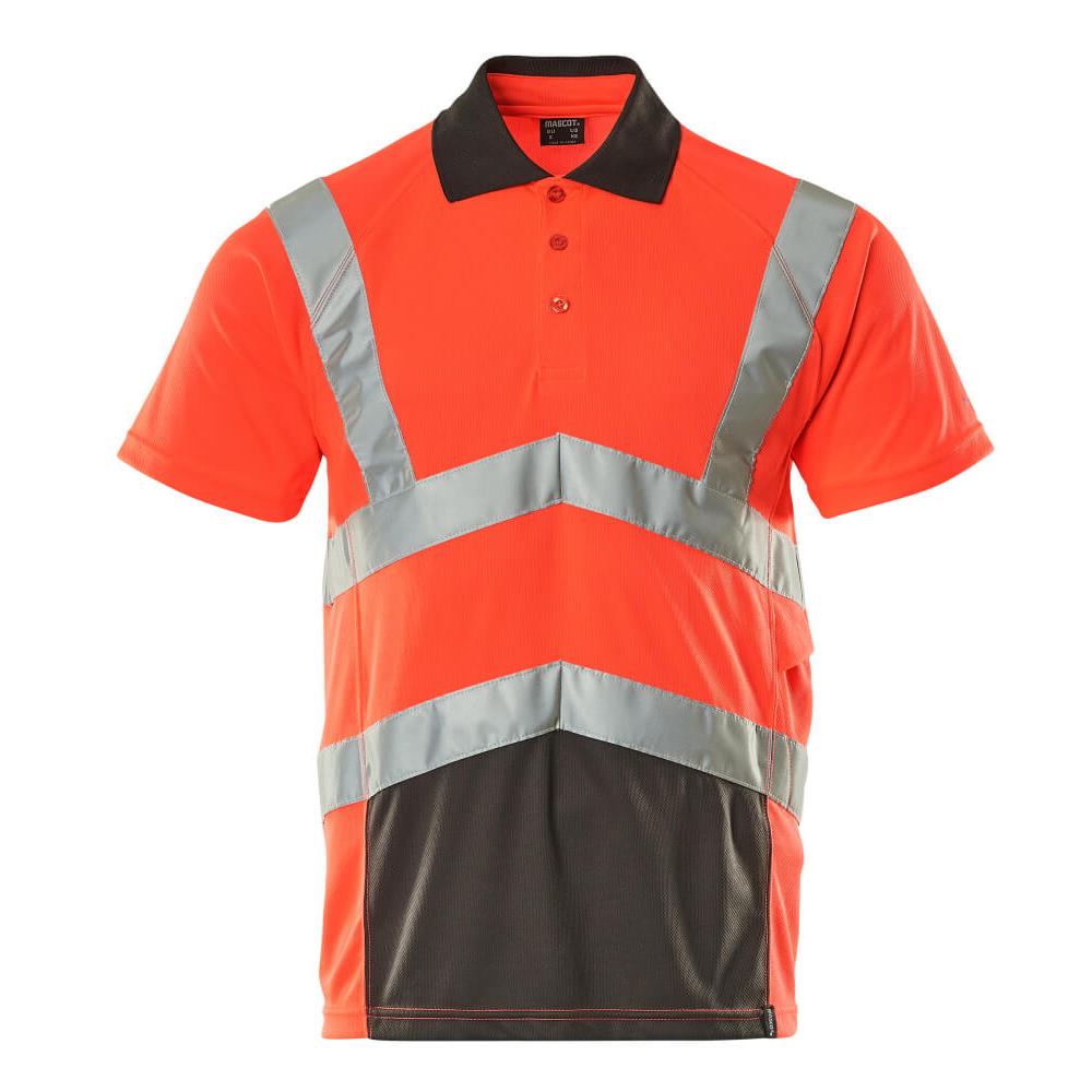 Tricou polo MASCOT® Anadia, rosu hi-vis/antracit inchis