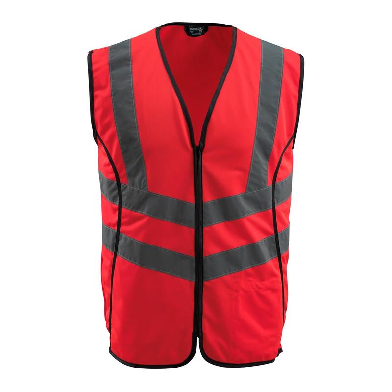 Vestă de trafic MASCOT® Wingate, roșu hi-vis