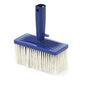 Peria de tavan pentru meșteri Nölle Profi Brush (17x7,5 cm, peri de 70 mm) de la Nölle Profi Brush Bürsten- & Pinseltechnik e.K. are peri albi și un mâner albastru cu gaură, perfect pentru lucrări de vopsire. 1 bucată, ilustrată pe un fundal alb.
