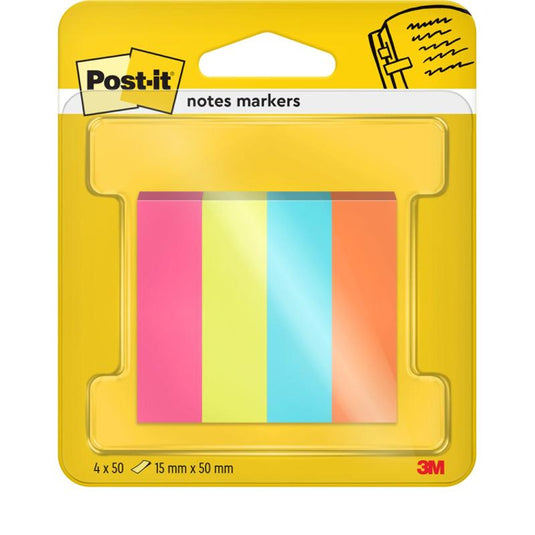 Markerul de pagină Post-it® Poptimistic Collection de la 3M Deutschland GmbH conține 4 blocuri a câte 50 de foi (15 mm x 50 mm) în diferite culori și este livrat într-un pachet (1 bucată) care este certificat 100% PEFC (SGSCH-PEFC-COC-110078).
