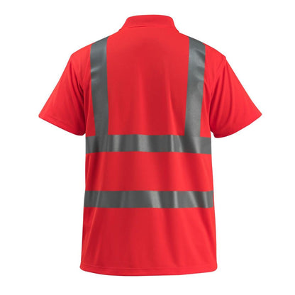 Tricou polo MASCOT® Bowen, roșu de mare vizibilitate