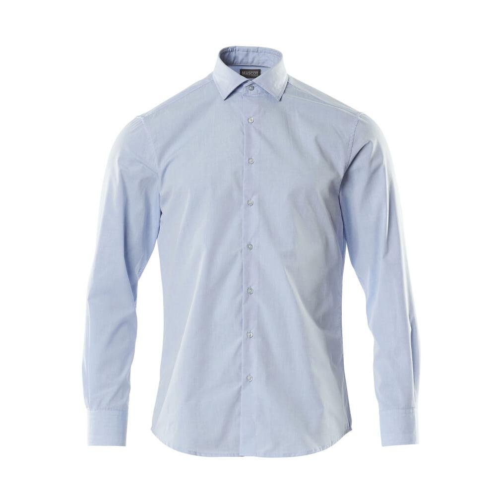Cămașă din poplin, crop modern, albastru deschis
