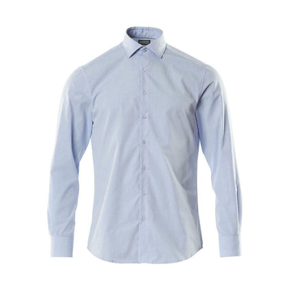 Cămașă din poplin, crop modern, albastru deschis