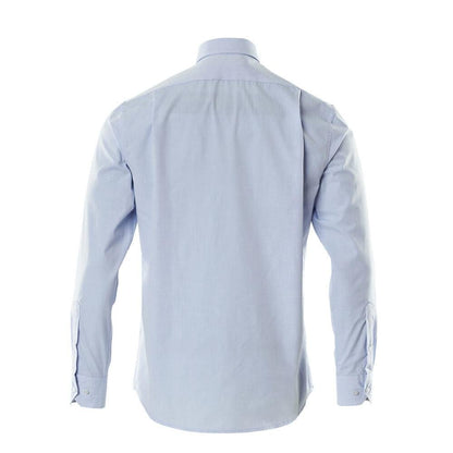 Cămașă din poplin, crop modern, albastru deschis