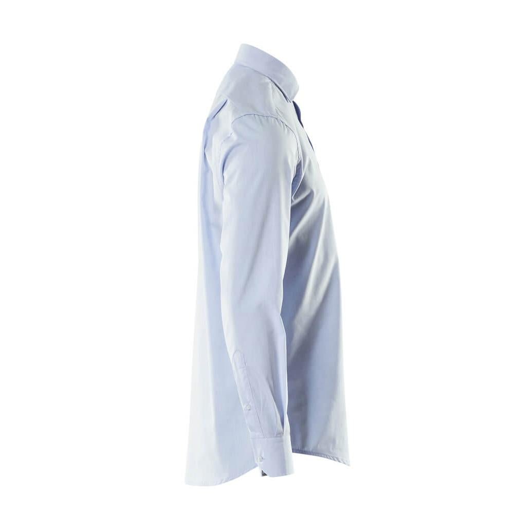 Cămașă din poplin, crop modern, albastru deschis