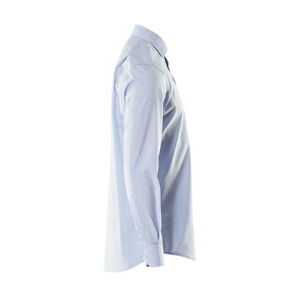 Cămașă din poplin, crop modern, albastru deschis