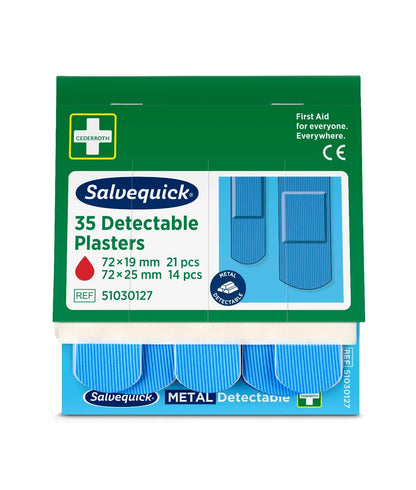 Plasturi detectabili de culoare albastră, 35 buc./mină | Pachet (35 buc.)