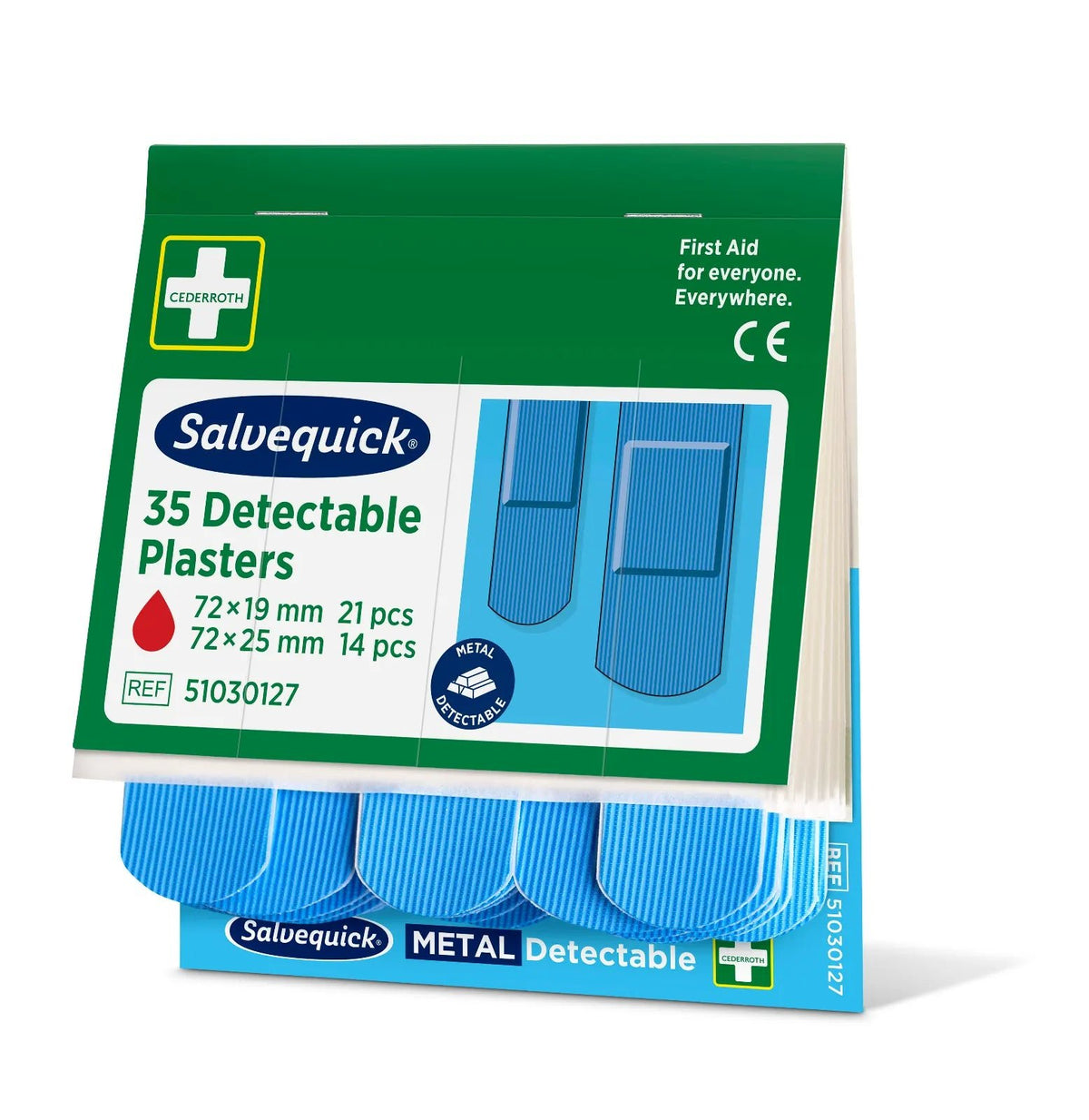 Plasturi detectabili de culoare albastră, 35 buc./mină | Pachet (35 buc.)