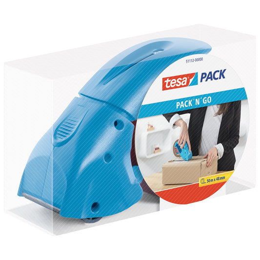 Desfăcător de bandă adezivă Tesapack „Pack' n' Go”, albastru