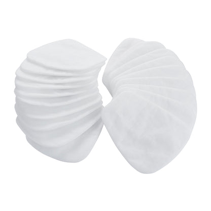 Ein halbkreisförmiger weißer, ovaler 3M™ Partikelfilter 5925, P2 (10 Paar/Packung) der 3M Deutschland GmbH ist auf weißem Hintergrund abgebildet und bietet optimalen Schutz vor Staub.